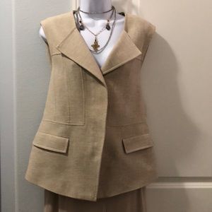 BCBG linen vest